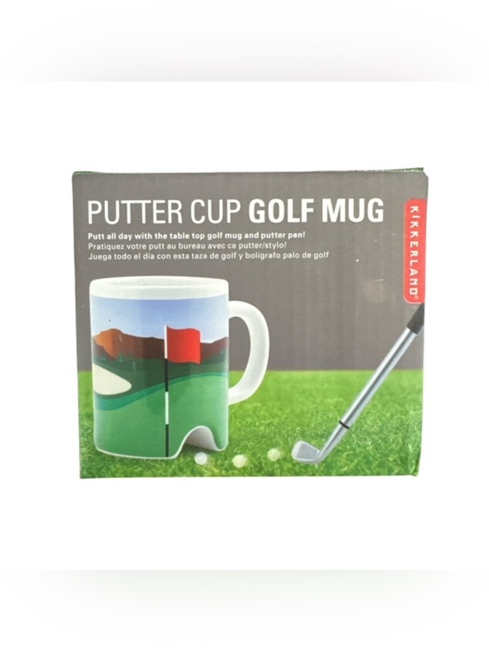 Kikkerland Putter Cup Golf Mug - Green Dad Father Boss Gift Idea Golfing Golfer